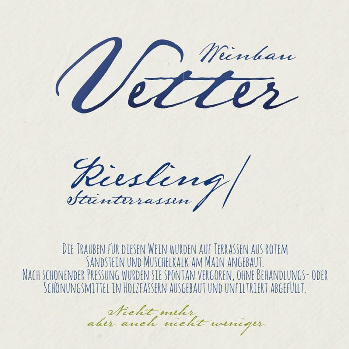 Riesling Steinterrassen 2019 (750ml) - VomBoden